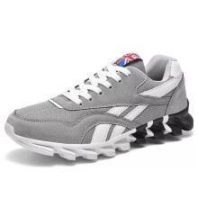 (Gray, UK12=EU47) Men's Trainers Fitness Running Outdoor Non-slip Casual Walking Sports Shoes Gym
