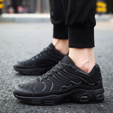 (Black, UK9/EU43) MENS TRAINERS ABSORBING RUNNING SHOES SHOCK CASUAL LACES GYM WALKING SPORTS SIZE