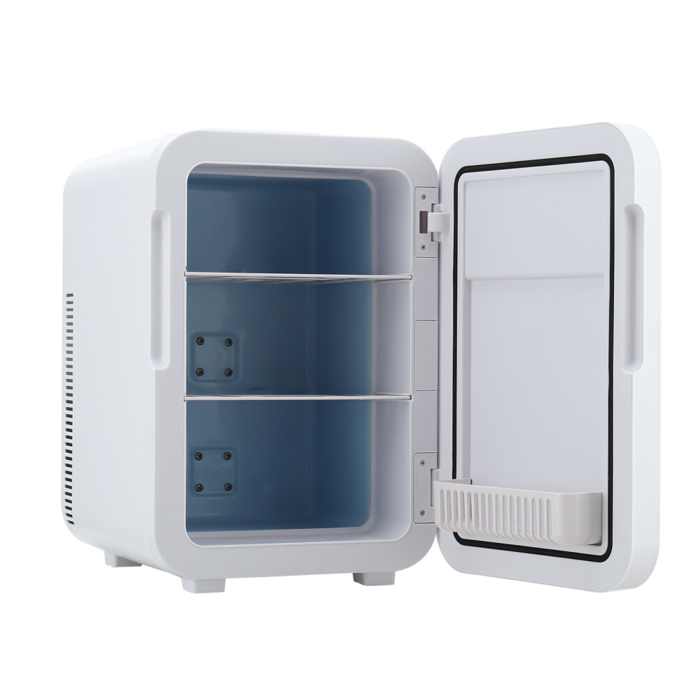 16L Dual-Use Mini Refrigerator with Glass Door