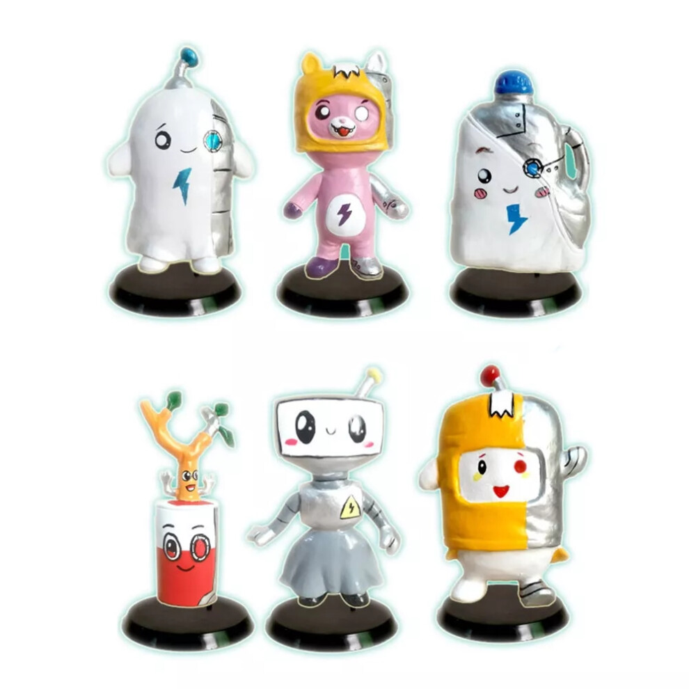 6 Stk./SæT Lankybox Actionfigurer – LegetøJ, Modeller Og FøDselsdagskagepynt.-image