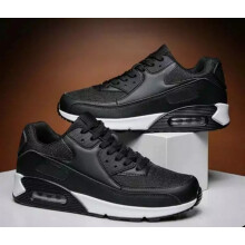 (8, Black/White) Men's Casual Outdoor Walking Trainers Shoes Sports Gym Fitness Running Sneakers