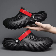 (Black, UK 9 = EU 43) Men's Sandals Clogs Summer Beach Slippers Casual Shoes Men Sandals Water Shoes
