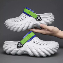 (White, UK 6 = EU 40) Men's Sandals Clogs Summer Beach Slippers Casual Shoes Men Sandals Water Shoes