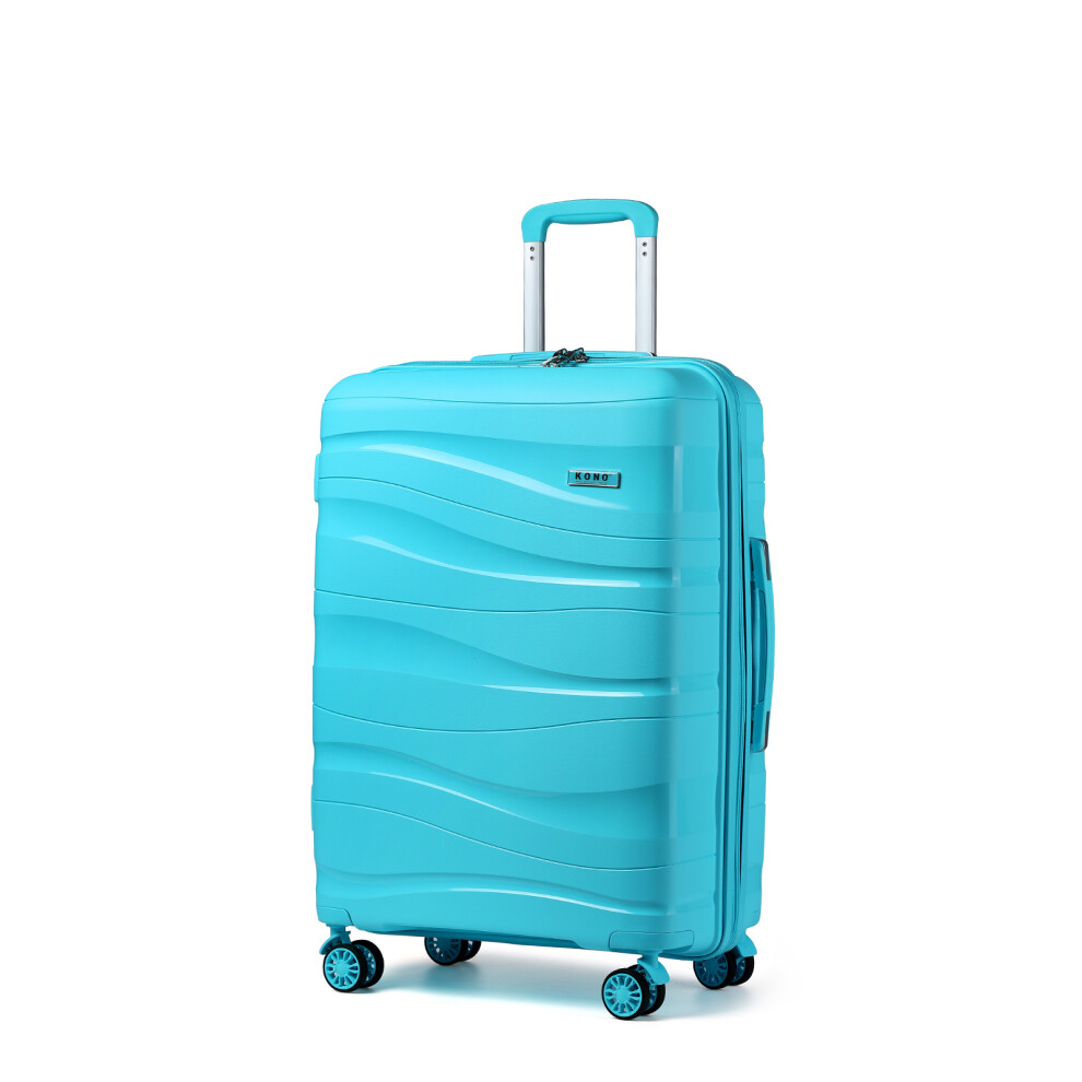 (Robin's Egg Blue, 24 inch) One Or Four Pieces Lightweight PP Hard Shell Suitcase With TSA Lock-image-OPC-PDYWYZT-NEW