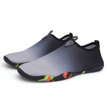 (Grey Black, UK 9) UK Mens Womens Aqua Shoes Beach Surf Wet Water Shoes Quick Dry Diving Swim Size