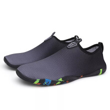 (Grey, UK 9) UK Mens Womens Aqua Shoes Beach Surf Wet Water Shoes Quick Dry Diving Swim Size