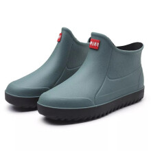 (Green, EU 45) Mens Wellington Rain Boots Garden Outdoor Wellies Boots Short Ankle Shoes Size*