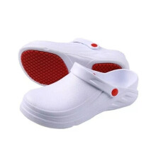 (White, UK 5.5 = EU 39) Women Men Chef Shoes Kitchen Skid Non-slip Oil-resistant Waterproof Work Shoes