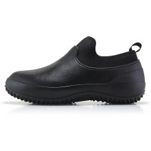 (All Black, UK Size 14(Men)=Tag Size 49 Man) Unisex Adults Chef Shoes Slip on Work Boots Mens Garden Waterproof Non Clogs