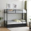 Twin Over Twin Bunk Bed with Two Storage Drawers & Guard Rail 2