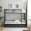 Twin Over Twin Bunk Bed with Two Storage Drawers & Guard Rail 6