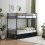 Twin Over Twin Bunk Bed with Two Storage Drawers & Guard Rail 8