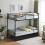 Twin Over Twin Bunk Bed with Two Storage Drawers & Guard Rail 9