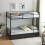 Twin Over Twin Bunk Bed with Two Storage Drawers & Guard Rail 11