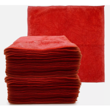 Microfibre Cloths 40x40 Cleaning Drying 20 Pcs Kitchen Window Car Red