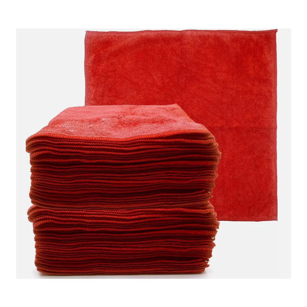 Microfibre Cloths 40x40 Cleaning Drying 20 Pcs Kitchen Window Car Red-image-OPC-PDYX55Z-NEW