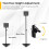 Costway Adjustable Studio Speaker Stands Pair w/ Stable Triangular Base 3