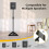 Costway Adjustable Studio Speaker Stands Pair w/ Stable Triangular Base 5