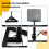 Costway Adjustable Studio Speaker Stands Pair w/ Stable Triangular Base 6