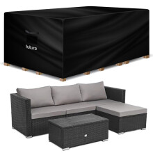 (270 x 180 x 89cm) Futura Premium 600D Rectangular Waterproof Garden Furniture Cover, Outdoor Patio Weatherproof Rattan Sofa Guard