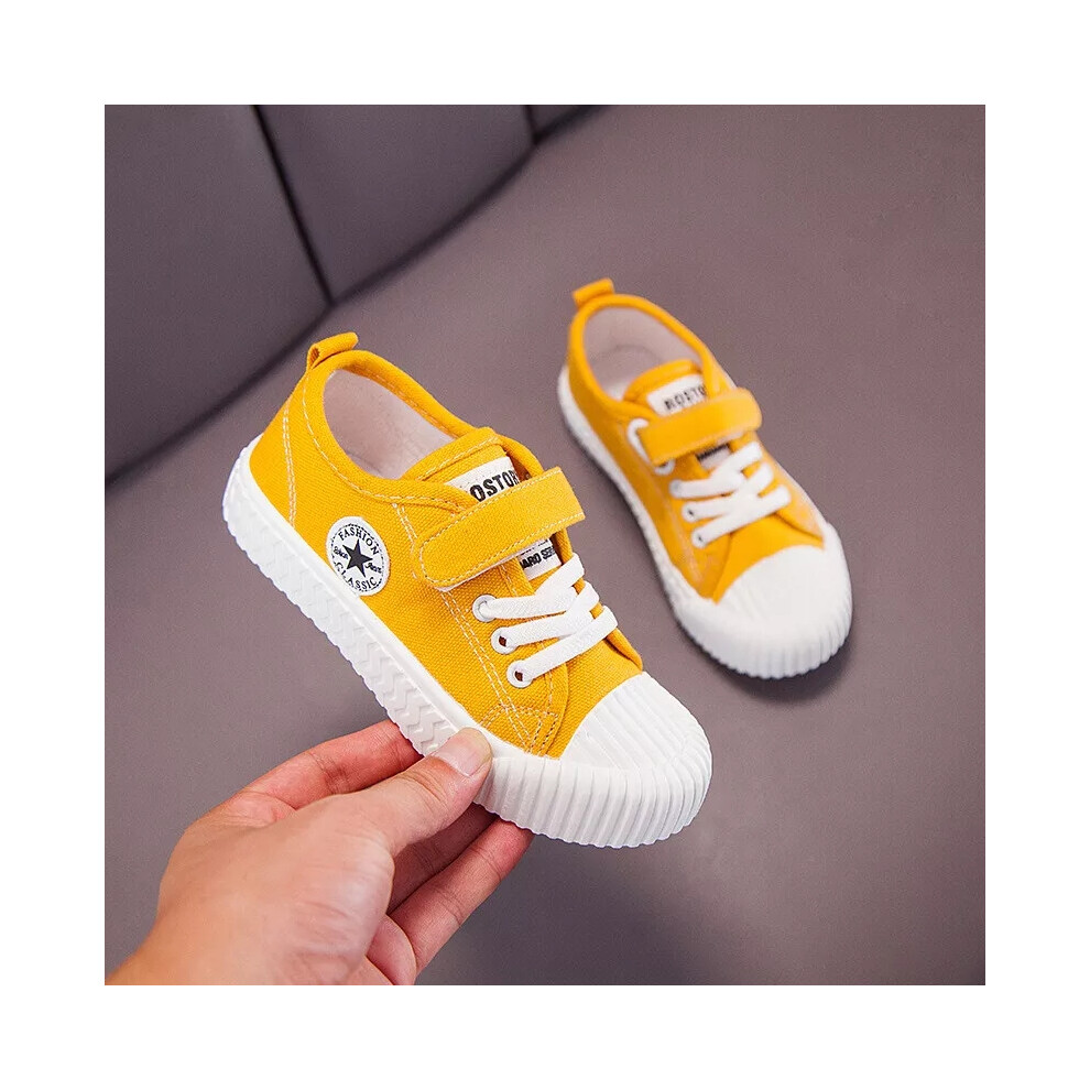 (Yellow, UK 8Kids) KIDS TRAINERS SHOES GIRLS BOYS SNEAKERS INFANT TODDLER CASUAL SPORTS SHOES SIZE