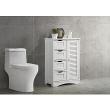 (White) Bathroom Freestanding Cabinet