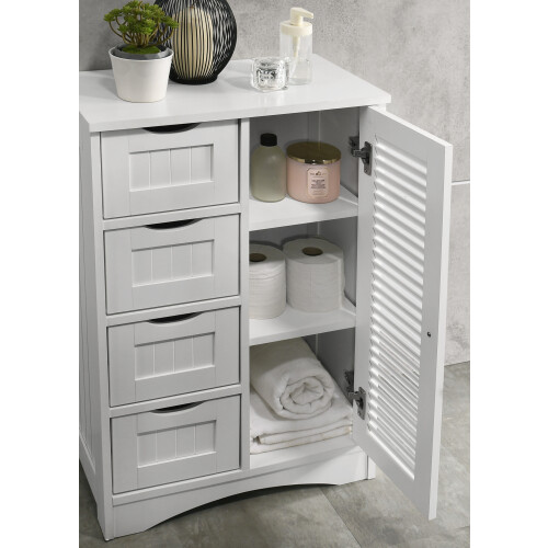Timber Art Design UK (White) Bathroom Freestanding Cabinet 2
