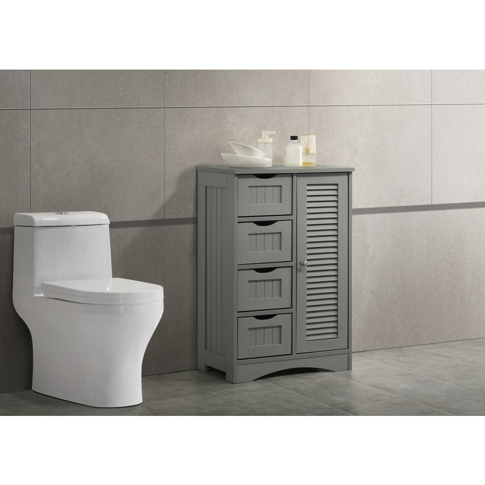 (Grey) Bathroom Freestanding Cabinet