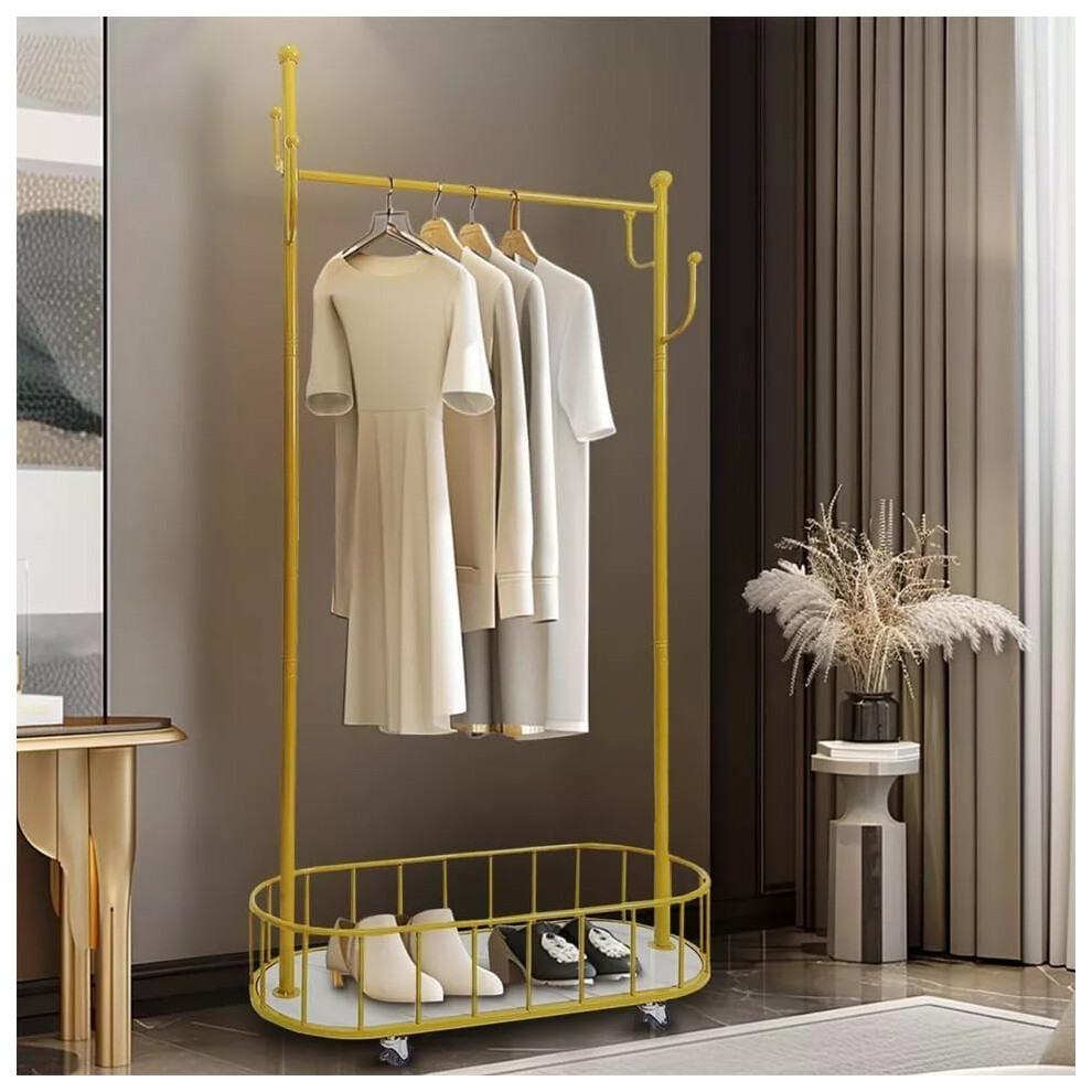 Heavy Duty Double Clothes Rail Hanging Rack Garment Display Stand Storage Shelf