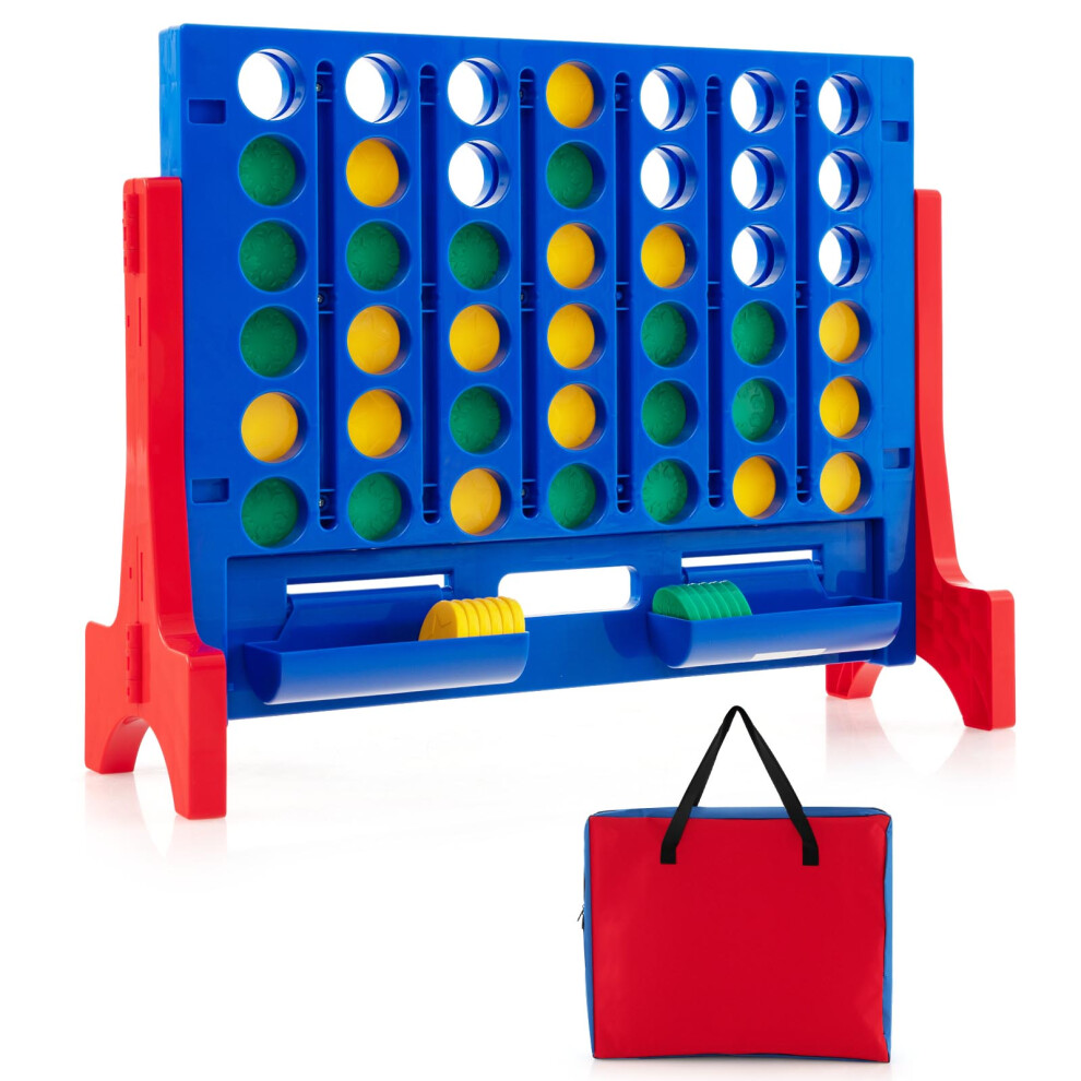 Wall Mounted or Tabletop Giant 4-In-A Row Jumbo 4-to-Score Game Set