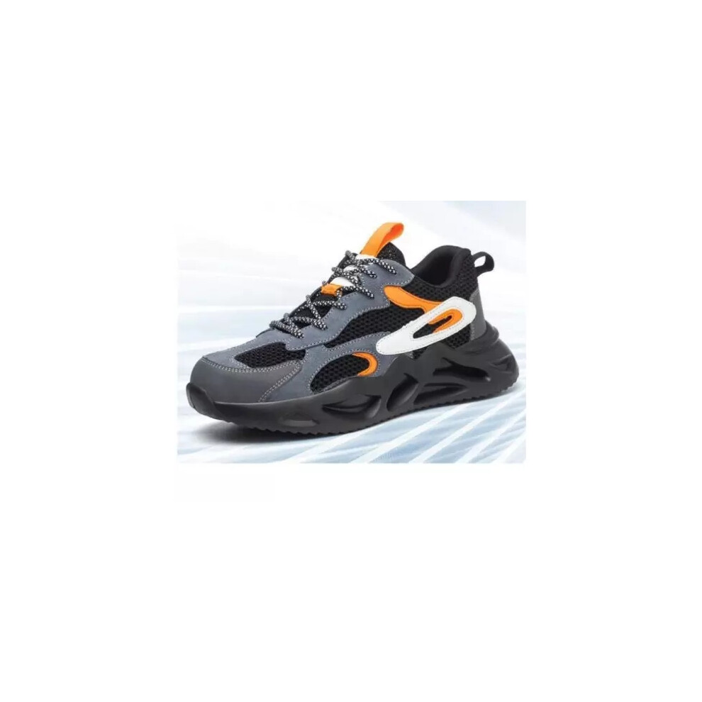 (Black, UK7.5=EUR42) Mens Womens Leichtes Safety Shoes Trainers Shoes Steel Toe Cap Work Boots Size