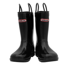 (Black, UK 6 ( EU 23) Kids) Zorax Girls Boys Waterproof Kids Handle Rain Boots with Warm Lining Child Shoes Wellies Unisex Toddler Wellington Boots