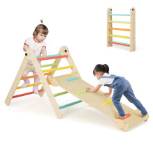 3-in-1 Triangular Climbing Toys Foldable & Height-adjustable Set