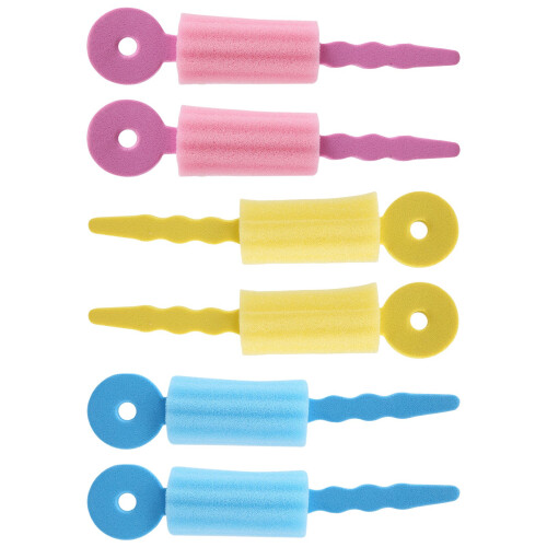 6 PCS Hair Care Foam Rollers Magic Sponge Soft Tools for Women 1