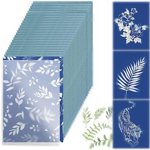 30 Sheets Cyanotype Paper, Sun Art Paper Kit