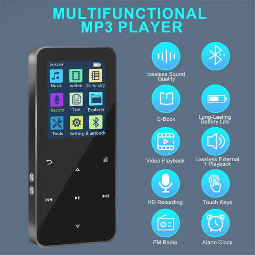 MP3 Player, with 128GB Card/Speaker/E-Book Reading 2