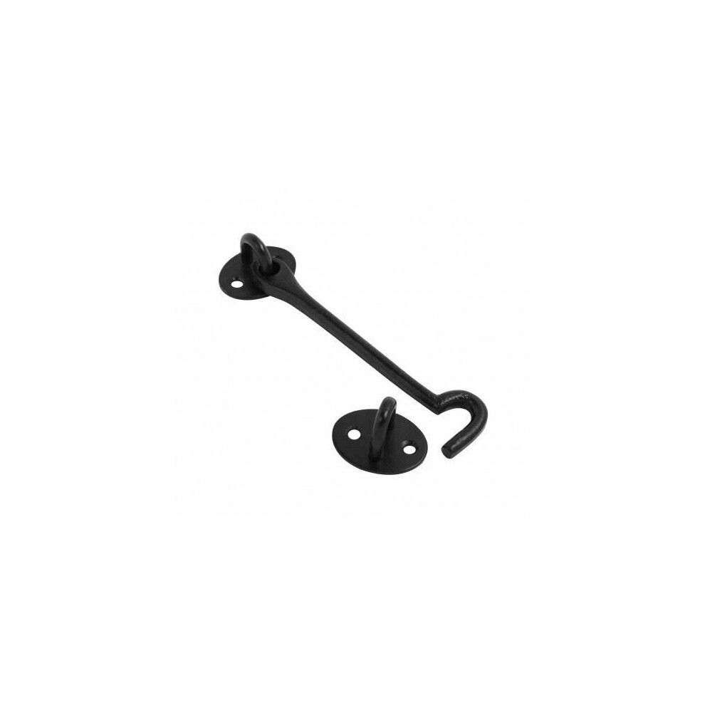 Dzina Cabin Hook Malleable 150Mm (6 Inch) Black, Pack Of 1 5056040878616
