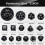 15Pieces Complete Polyhedral DND Dice Set D3-D100 Spherical 5