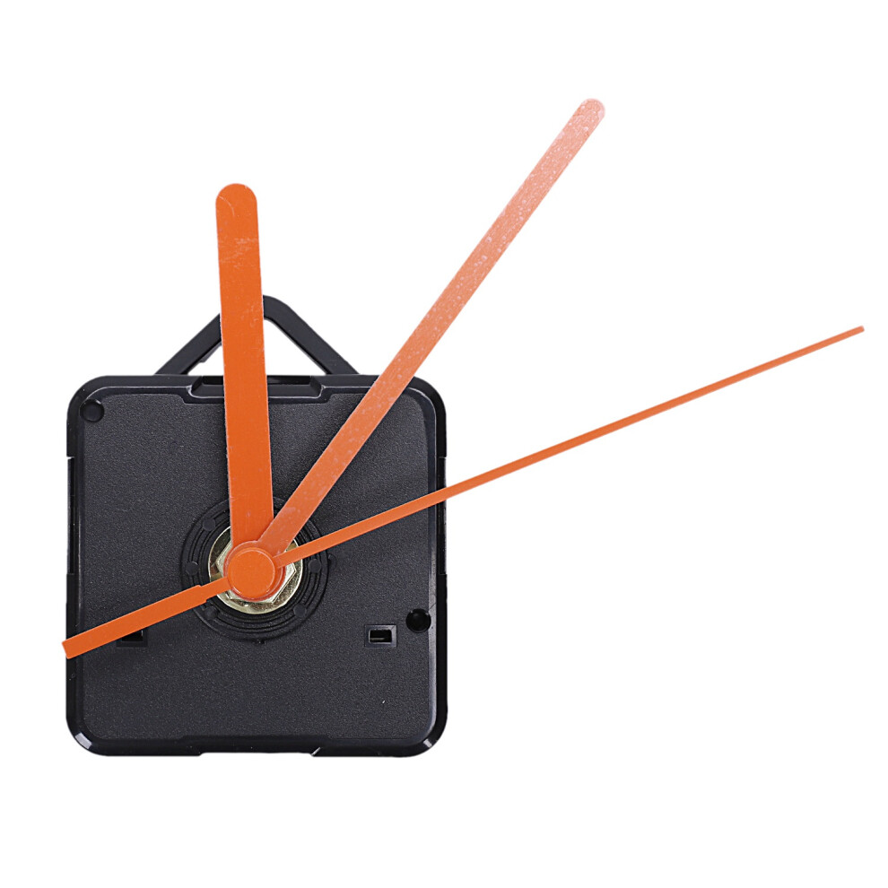 1 Pack Diy Clock Motor With Hands & Fittings Kit(Black+Orange)