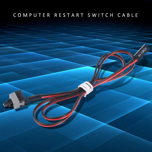20.5" Long Power Button Switch Cable for PC Switches Reset Computer 1