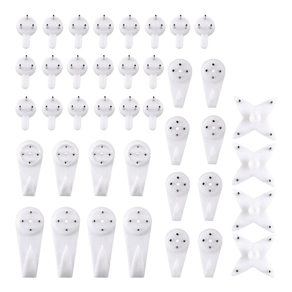 40Pcs Invisible Nail Screws Wall Hooks Picture Hangers