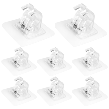 8PCS No Drill Curtain Rod Brackets Curtain Rod Holder Hooks for Home