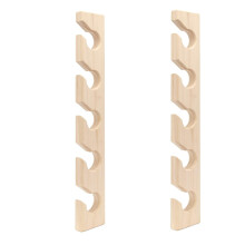2-Pack Wooden Wall Hat Rack Organizer for Baseball Caps - Space-Saving Hanger Set