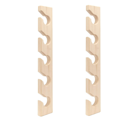 2-Pack Wooden Wall Hat Rack Organizer for Baseball Caps - Space-Saving Hanger Set
