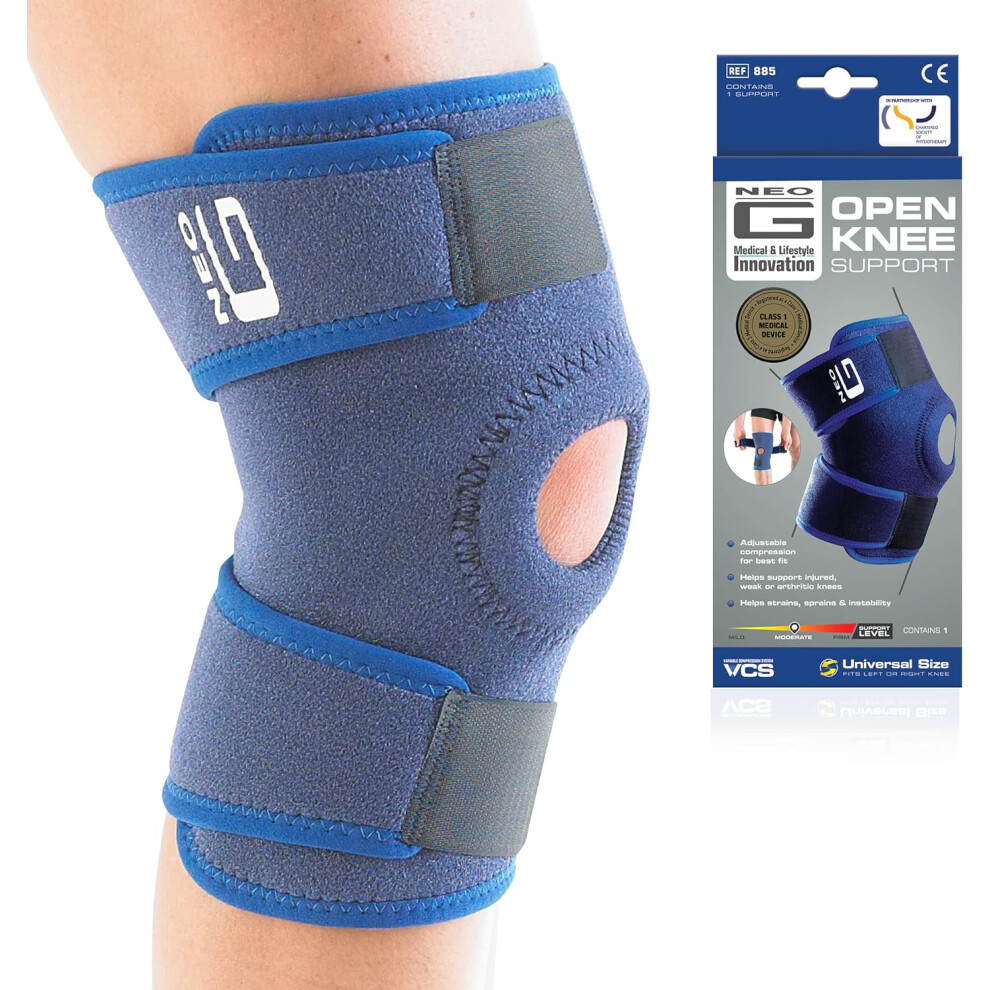 Neo-G Knee Support Open Patella Knee Brace For Arthritis Joint Pain Relief Runners Knee Walking Knee Supports for Joint Pain Men and Women Adjustable