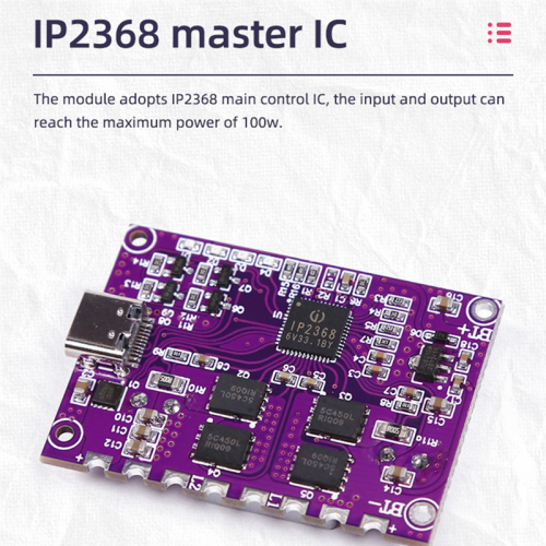 IP2368 bidirectionele 100W snellaadmodule Type-C-interface 2