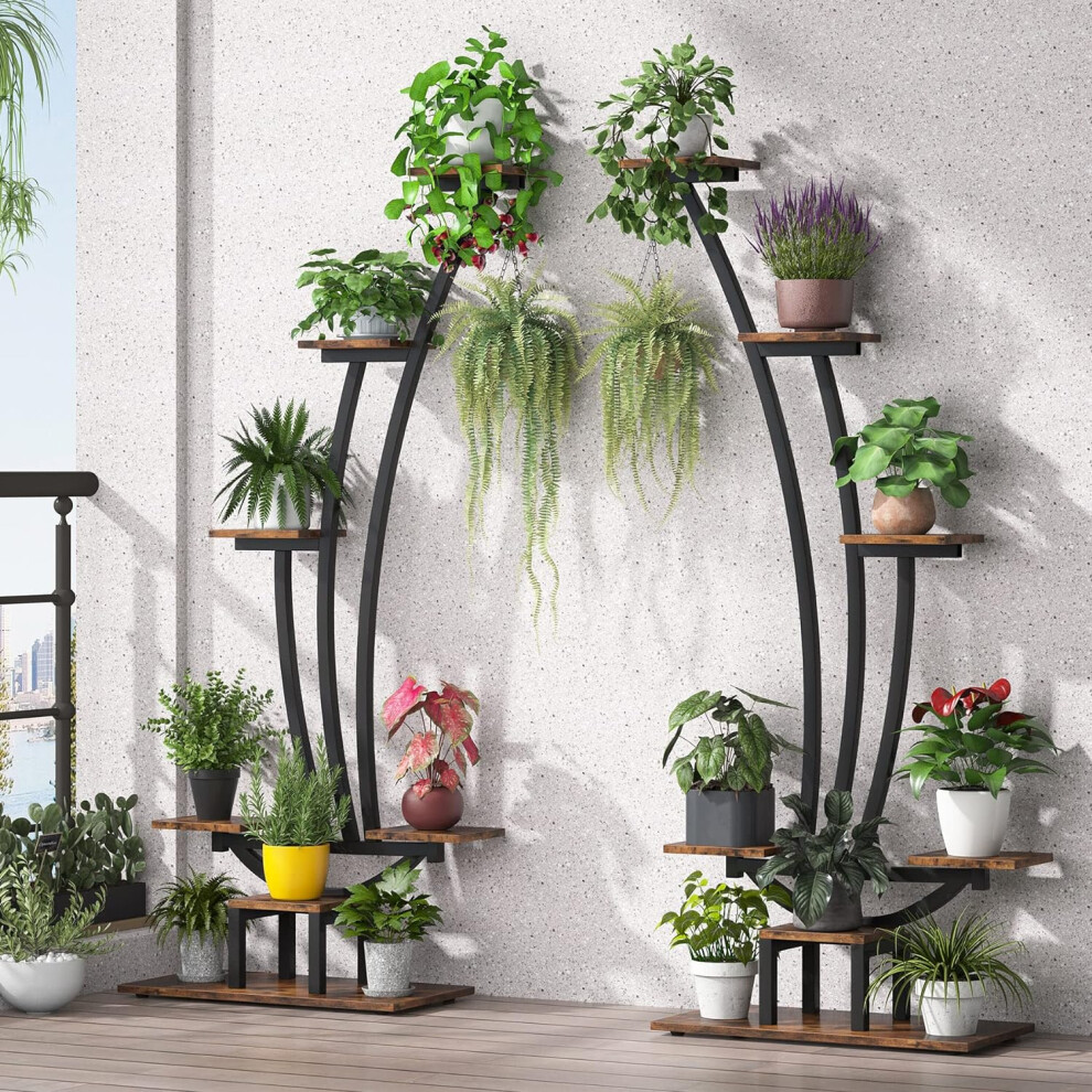 Tribesigns 6-Tier Tall Indoor Plant Stand Pack of 2, Display Shelf