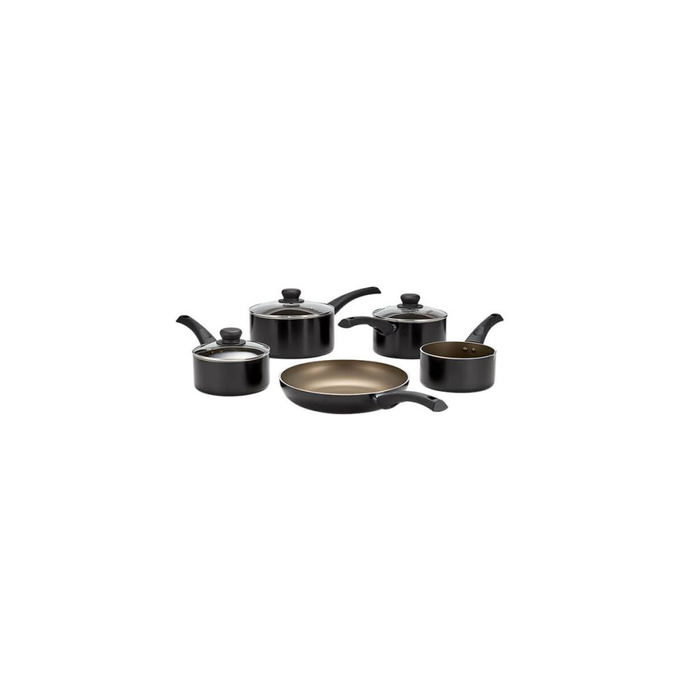 Judge Essentials Radiant 5 Piece Non Stick Saucepan Set Black