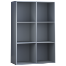 (Grey) Durham 6 Cube Bookcase 2x3 Shelf Rack Storage Unit