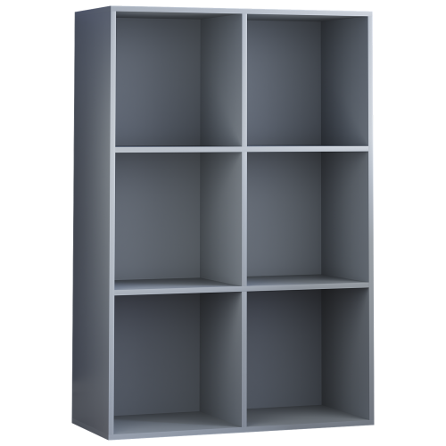 Vida Designs (Grey) Durham 6 Cube Bookcase 2x3 Shelf Rack Storage Unit 2